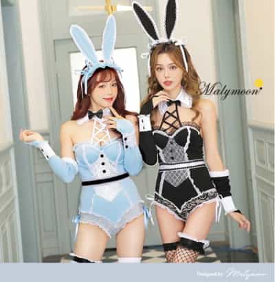 日本Malymoon Lace-Up Bunny Cosplay 9 Piece Set [S8865]