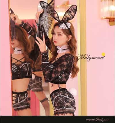 日本Malymoon Lace Tight Bunny Cosplay 6 Piece Set [S8862]