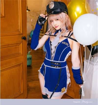 日本Malymoon Tight Police Suit Cosplay 10 Piece Set [9583]