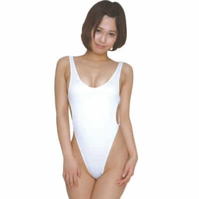 日本製 MZK スーパーハイレグ サイドオープンタイツ ホワイト 25669