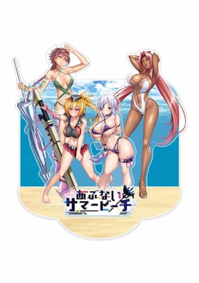 日本の対魔忍エメラルドサマー水着ビーチアクリルジオラマブース