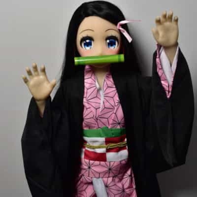 日本の人形メーカー 青梅人形 135cm 禰豆子 コスプレ アニメ シリコン人形 アニメ人形