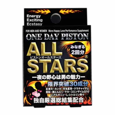 日本のワンデイピストンオールスターズハッピーラブパフォーマンスサプリメント男性用即効性バイアグラ