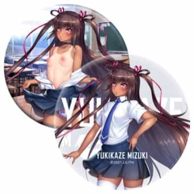 日本対魔忍水城ゆきかぜYukikaze Mizuki Undressing Can Badge徽章