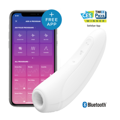 American Satisfyer Curvy 1+ エアパルスアプリ ワイヤレスリモコンバイブレーター ワイヤレスリモコン吸引バイブレーター
