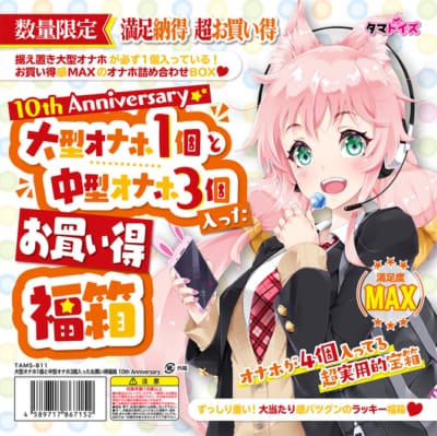 日本のタマトイズ お買い得ラッキーボックス 大型オナホ1個と中型オナホ3個入り 10周年記念ラッキーボックス 数量限定 TAMS-811
