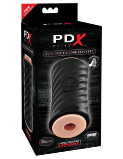 パイプドリーム PDX エリート シュアグリップ シリコン ストローカー マスターベーションスリーブ