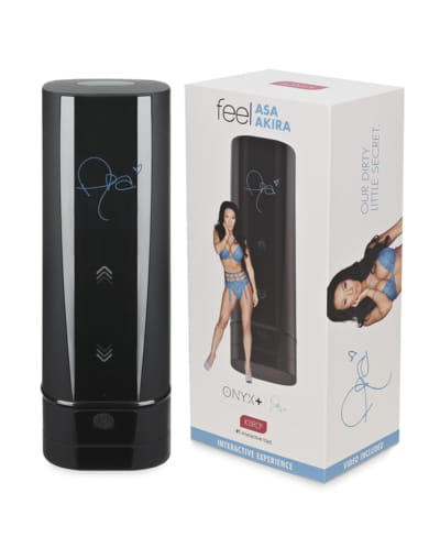 Kiiroo Onyx + Feel Asa Akira 自動ストローカー オナニーカップ インタラクティブ オナニーカップ