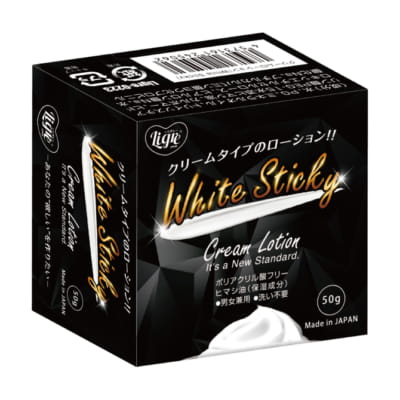 日本リグレジャパン ホワイトスティッキークリームローション 潤滑剤 水溶性潤滑剤 50g Ligre-0223